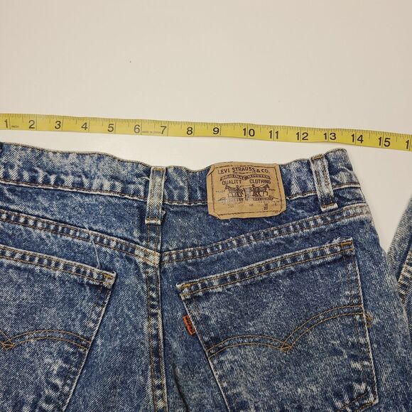 VTG Levi's Boy's Acid Wash Blue Denim Pants Orange Tab Tag Size Husky 30x26 - Picture 6 of 10